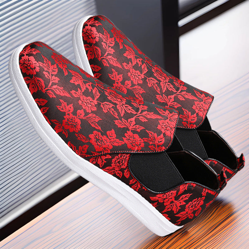 Herre Elegant Blomster Slip-On Sneakers Stilla