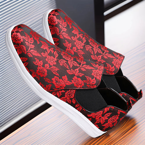 Herre Elegant Blomster Slip-On Sneakers Stilla