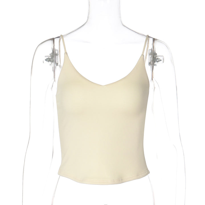 Dame funktions tanktop med justerbare spaghetti stropper og firkantet udskæring Skovae