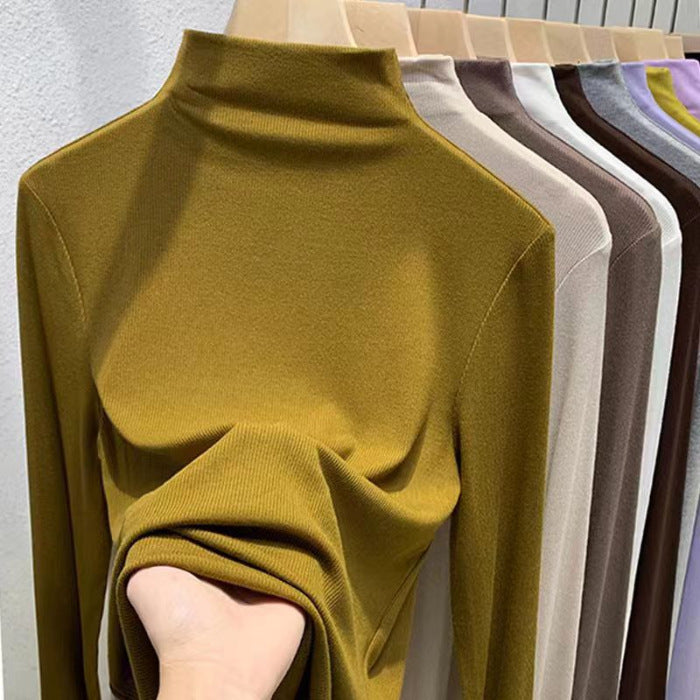Kvinders Langærmet Turtleneck Sweater lavet af høj kvalitet Strikstof
