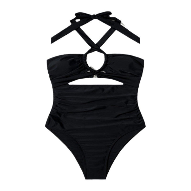 Dame Cut-Out Badedragt med justerbare stropper Skovae