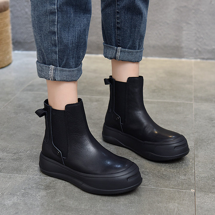 Dame modische Chelsea-Boots med komfortabel gummisål og elastiske indsatser Stilla