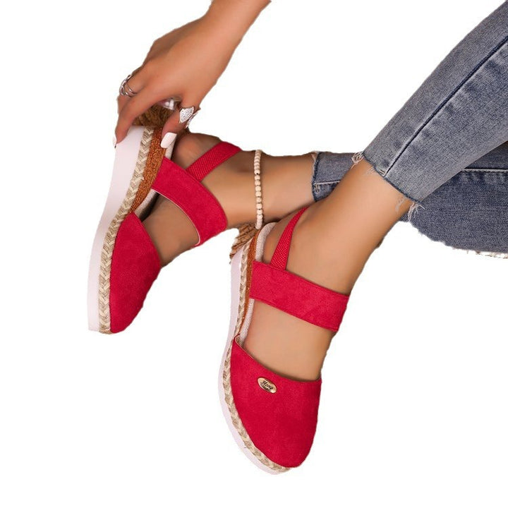 Dame Wedge-sandaler med elastisk remdesign og komfortabelt fodseng Stilla