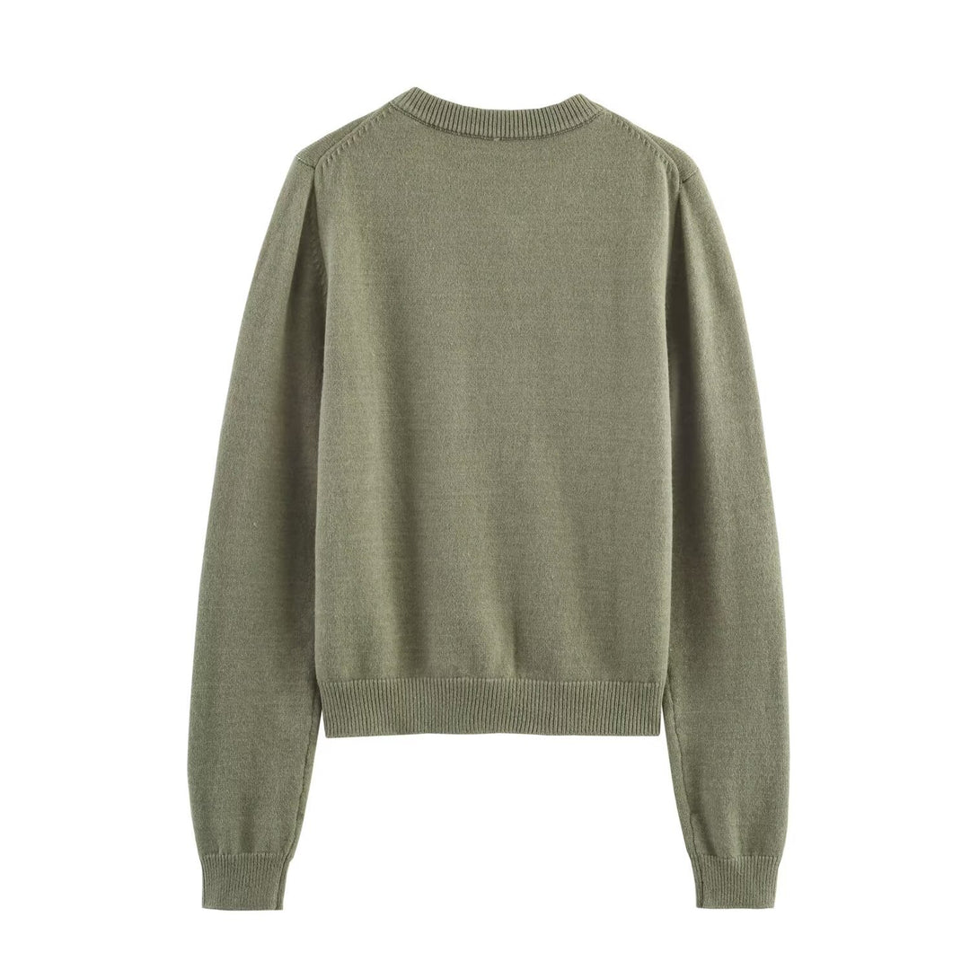 Damer elegant strikjakke med knapper Stilla