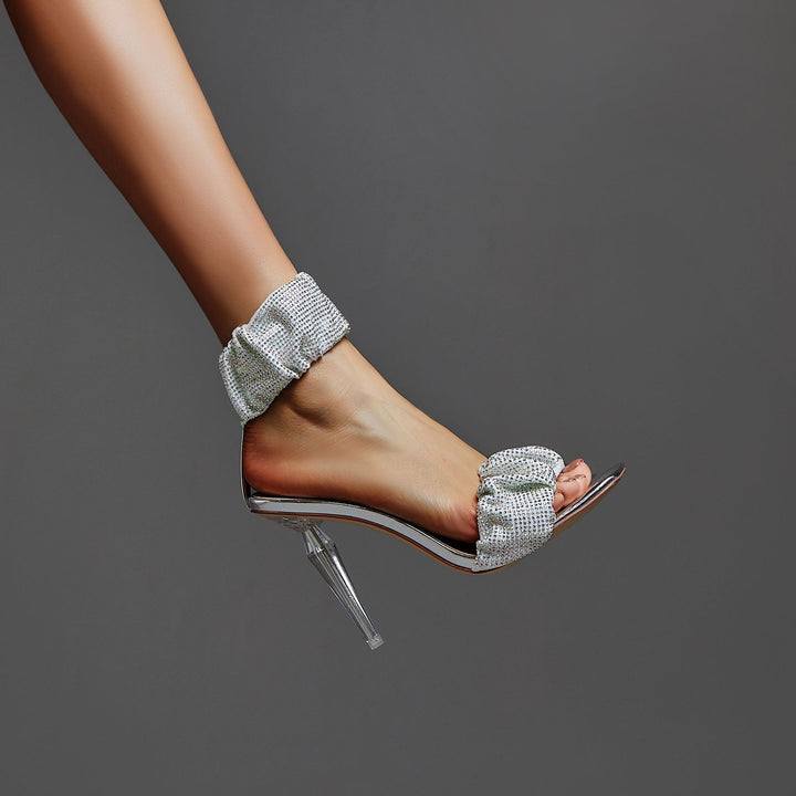 Femme Strappy Rhinestone-akkenterede Højhælede Sandaler Stilla