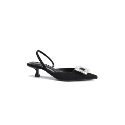 Dame Sling-pumps med elegant perleapplikation Stilla