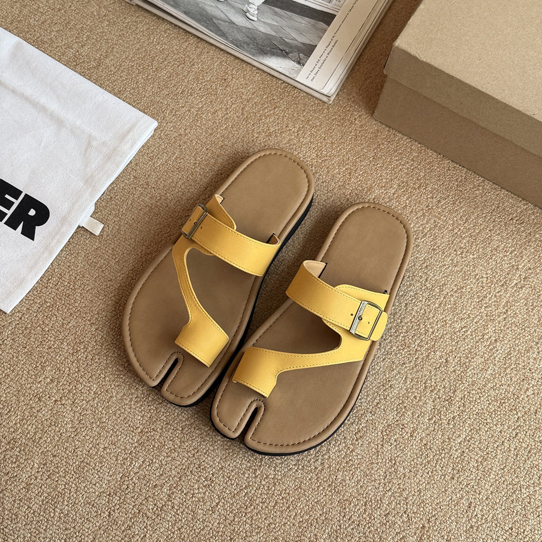 Femme Casual Tå Sløjfe Slide Sandaler med justerbar Rem Stilla