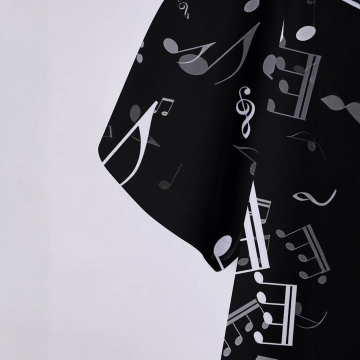 Herren Poloshirt med musikalsk grafikdesign Stilla