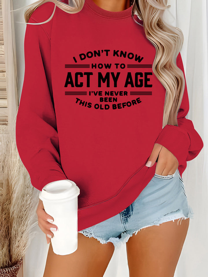 Kvinders sweatshirt med humoristisk print og afslappet pasform Stilla