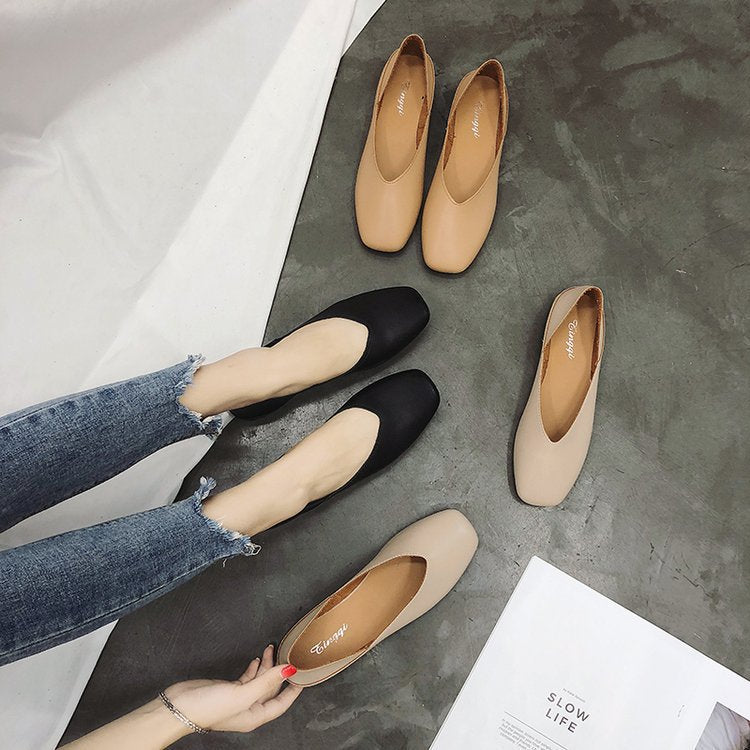 Dame elegante Ballerinas med raffineret firkantet hæl-design Stilla
