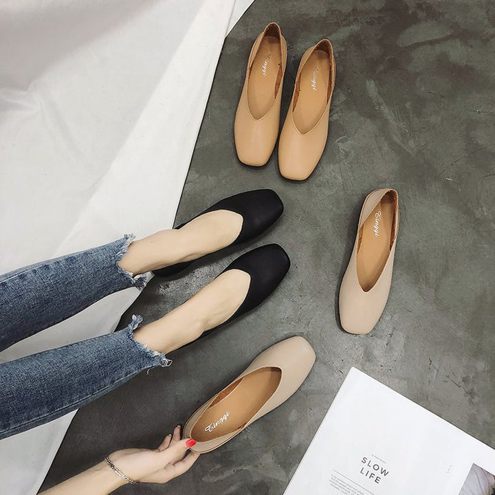 Dame elegante Ballerinas med raffineret firkantet hæl-design Stilla