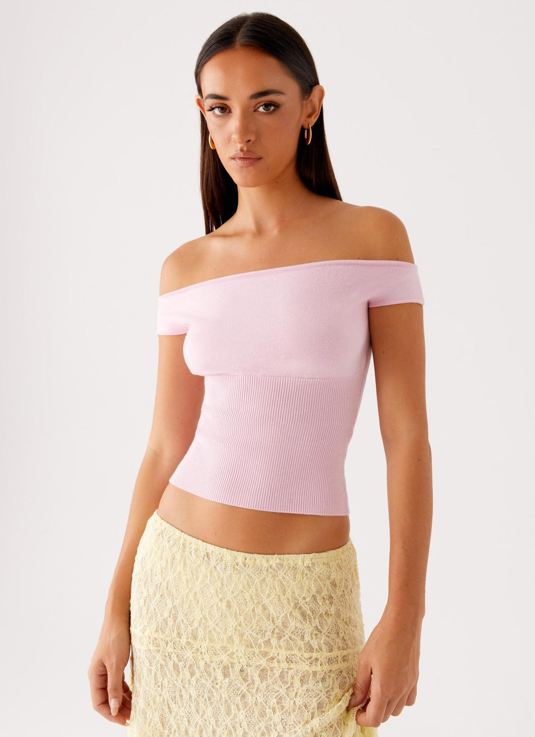 Dame Off-Shoulder Ribtop Skovae
