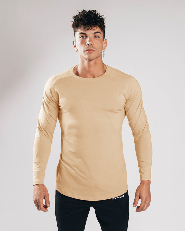 Herrer Sportsligt Langærmet T-Shirt med fugtregulerende materiale og elastisk snit Stilla
