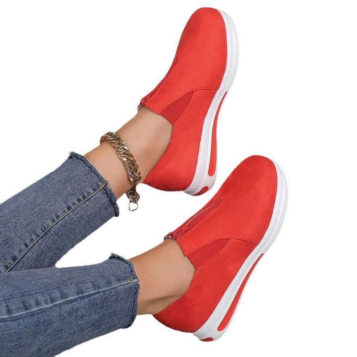 Dame Slip-On Sneakers med elegant lynlås Stilla