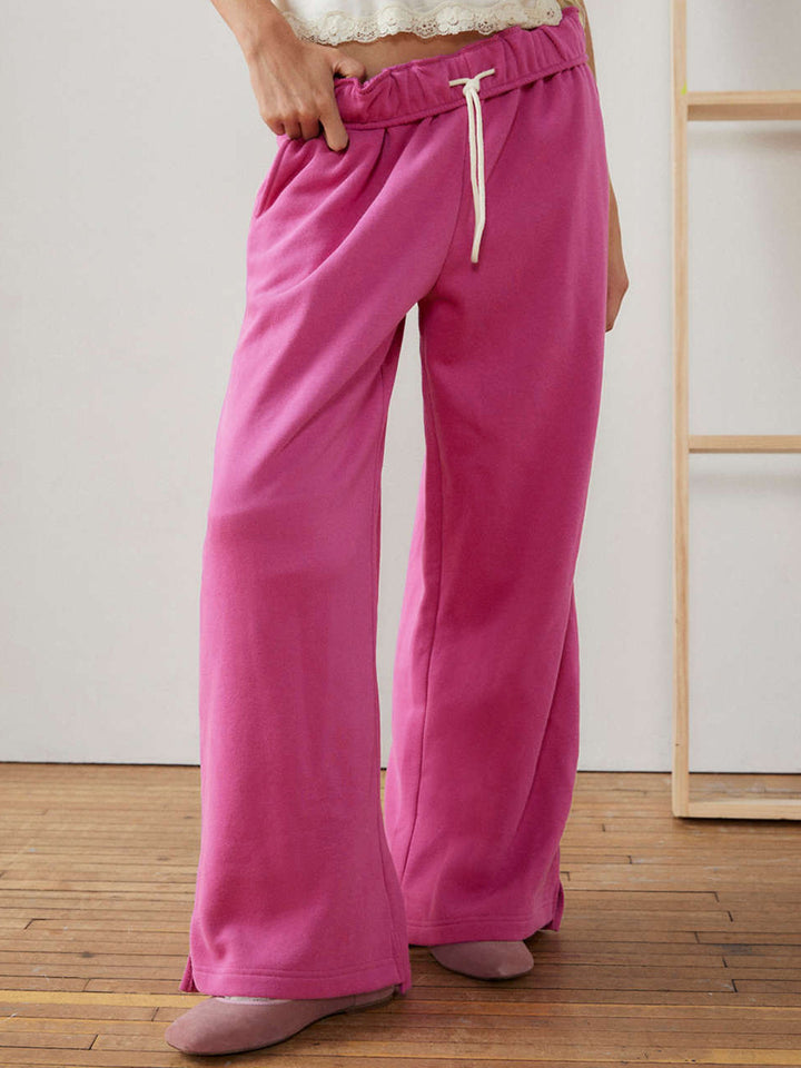 Dame Behagelige Sweatpants med vidde ben og elastisk talje Stilla