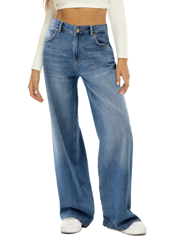 Dame afslappede brede jeans i urban stil Skovae