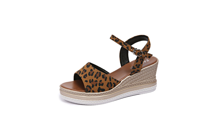 Dame Wedge-sandaler med modeprægning og behagelig fodbund Stilla