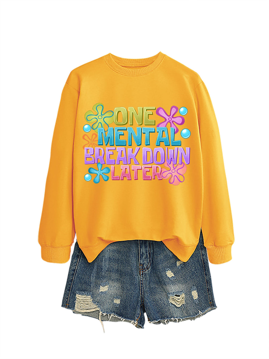 Kvinders sweatshirt med kreativt print Stilla
