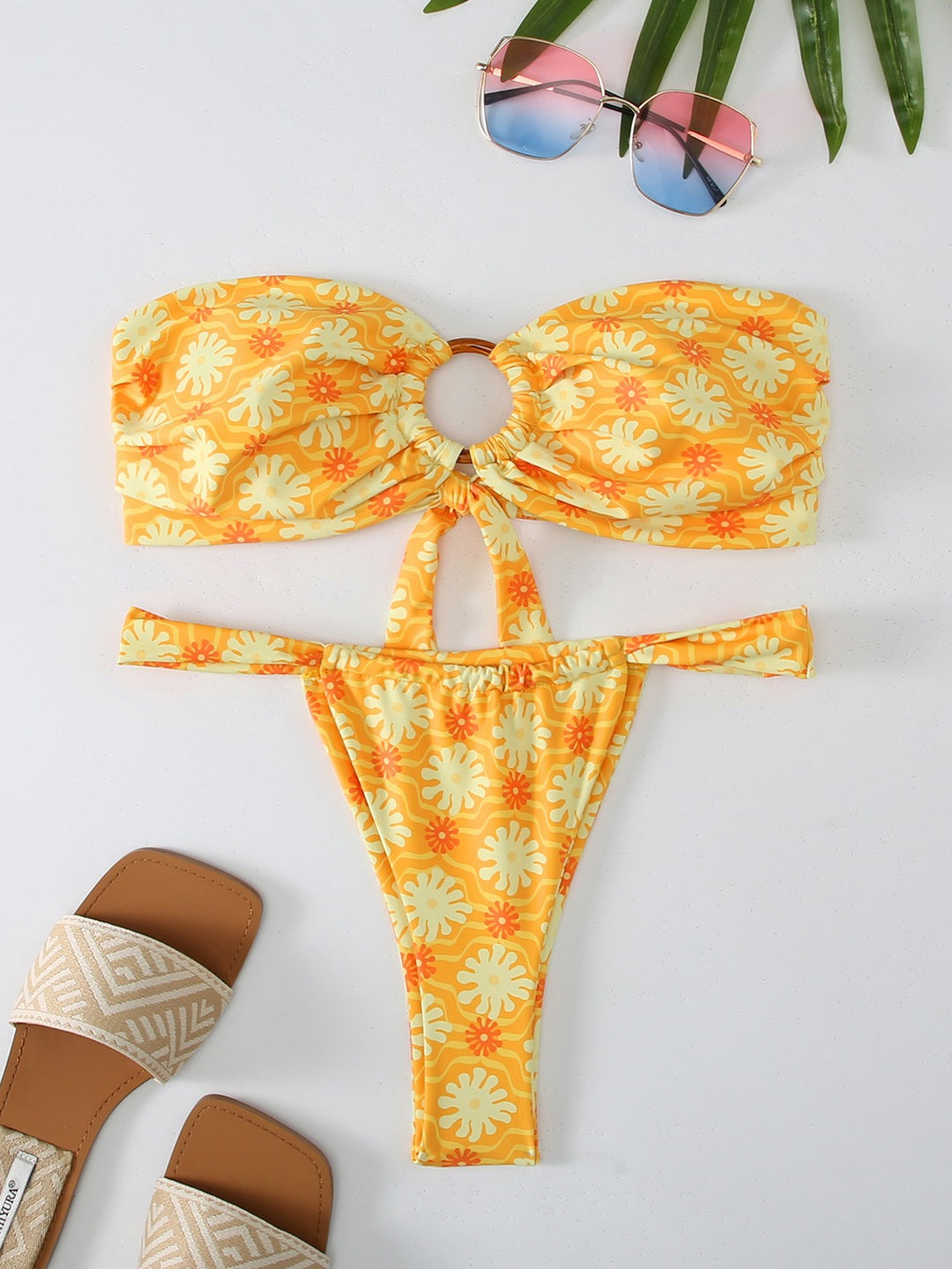 Femme Chic Cut-Out Bandeau Bikini Set Stilla