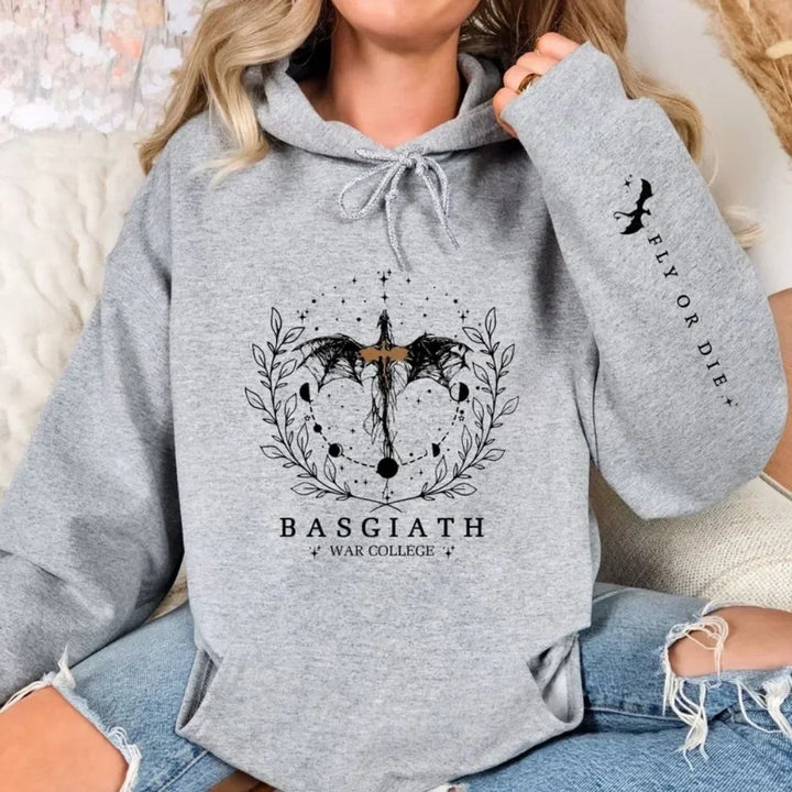 Kvinders hætte sweatshirt med imponerende fantasidesign Skovae