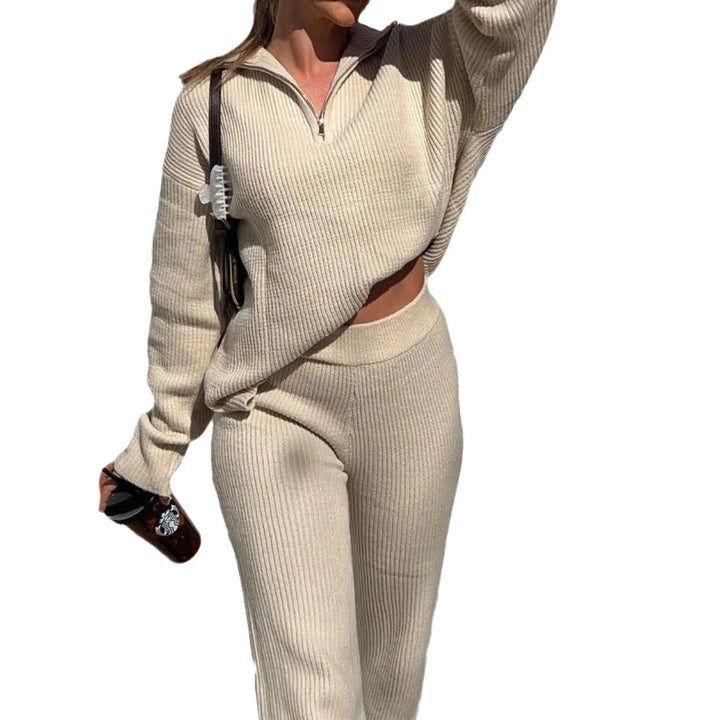 Kvindernes sporty sweater med ståkrave og lynlås Skovae