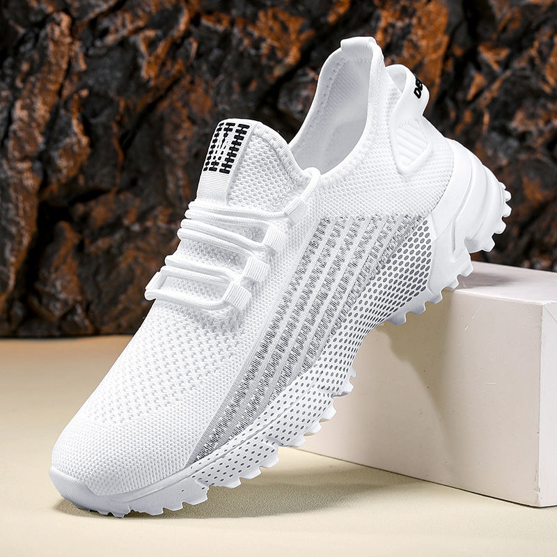 Herrer nan åndbare striksneakers med profileret sål og polstret hælkappe Skovae