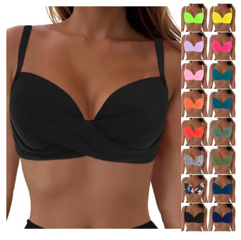 Dame Elegant Bikini top med indpakningsdesign Skovae