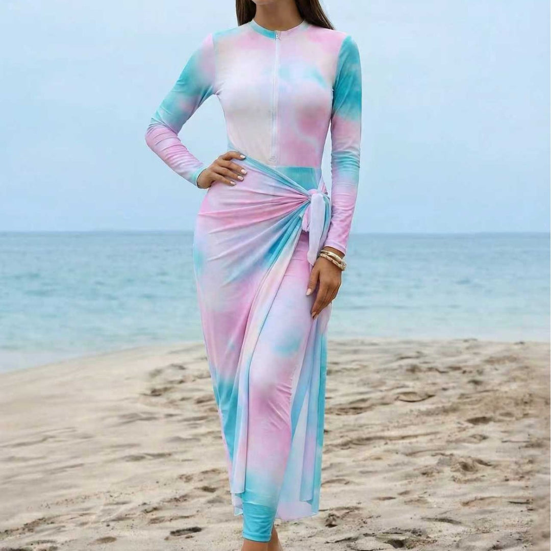 Dame Elegant surfdragt med lynlås og vikledetalje Skovae