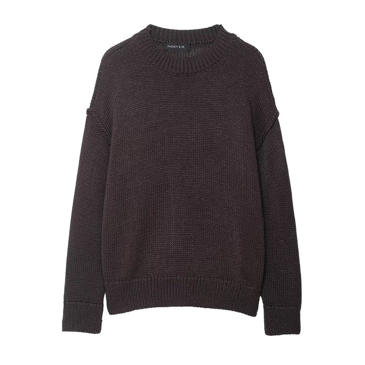 Dame afslappet sweater med oversized pasform og struktureret mønster Stilla