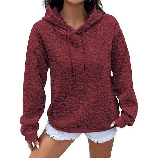 Dames fashion sweatshirt med tekstureret blomsterdesign Stilla