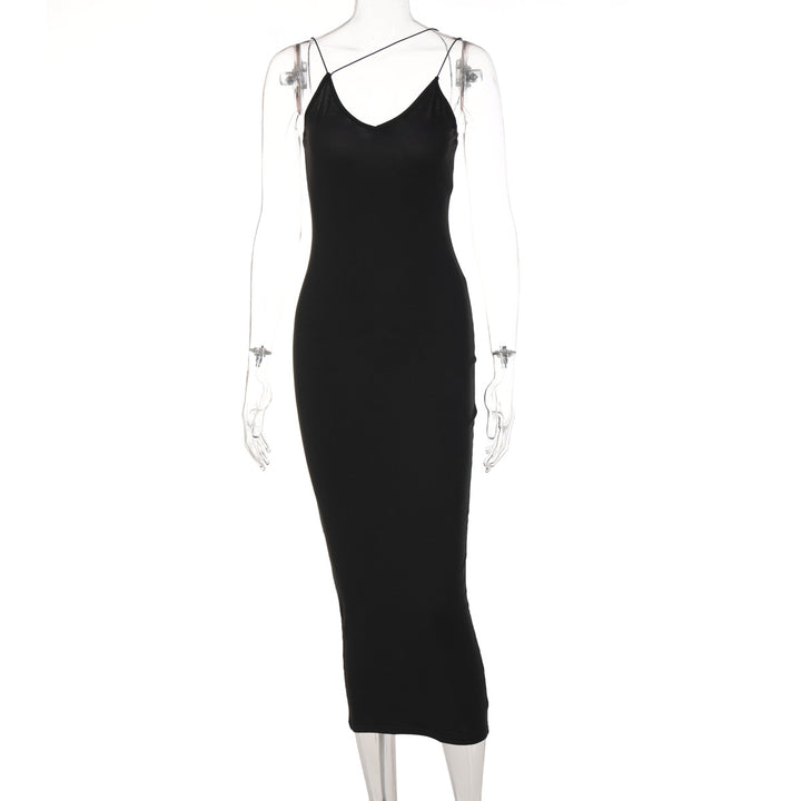 Dame Figurtilpasset Midikjole med elegant Spaghetti-strop-design Stilla