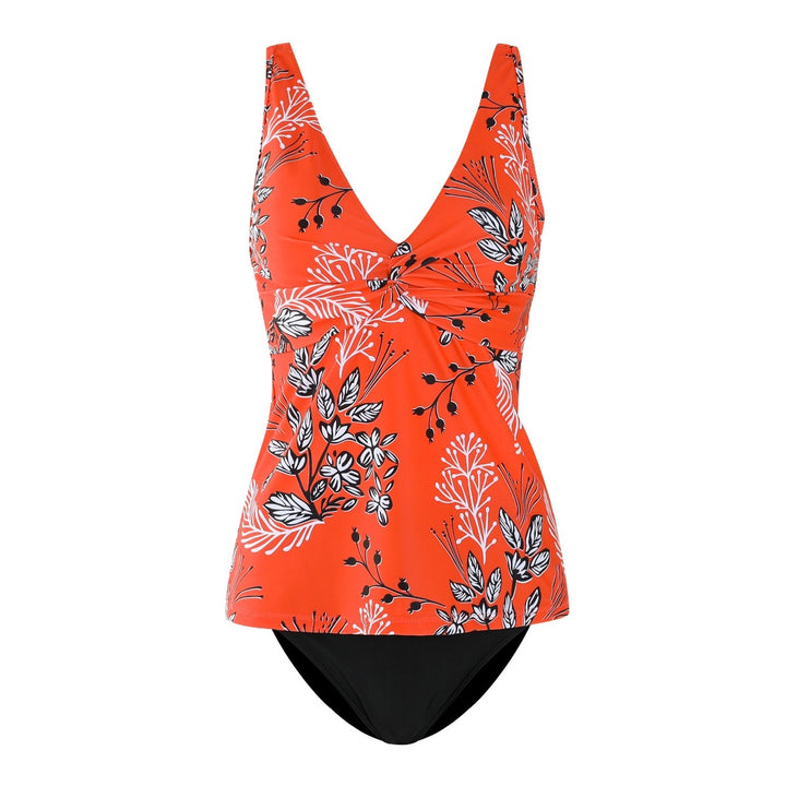 Dame Tankini med elegant blomsterdesign og figurvenlig skæring Stilla