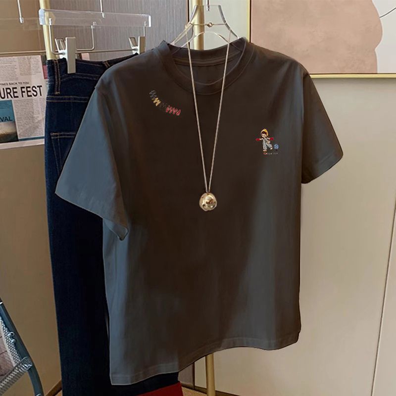Femme Grafik Broderet Casual T-Shirt Stilla