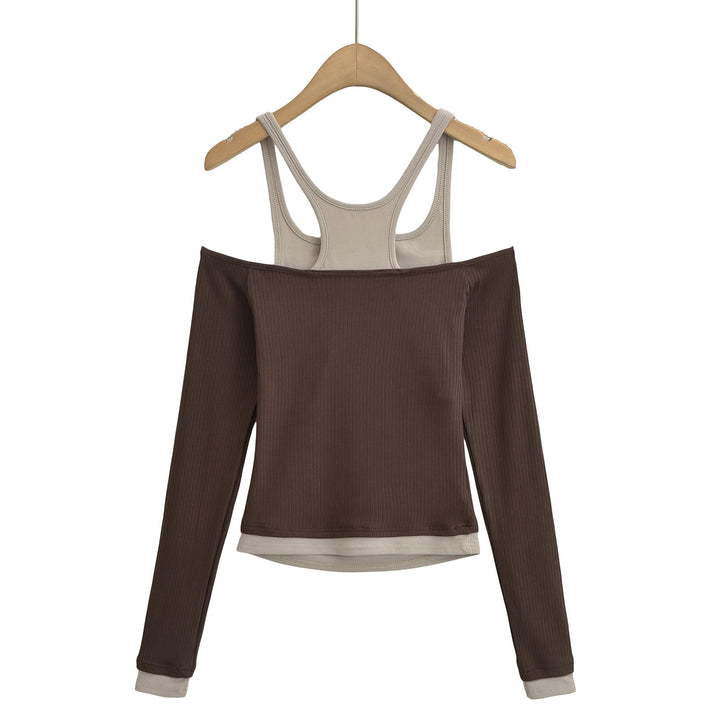 Damer Off-Shoulder Langærmet skjorte med moderigtigt knapdesign og raffinerede stropdetaljer Stilla