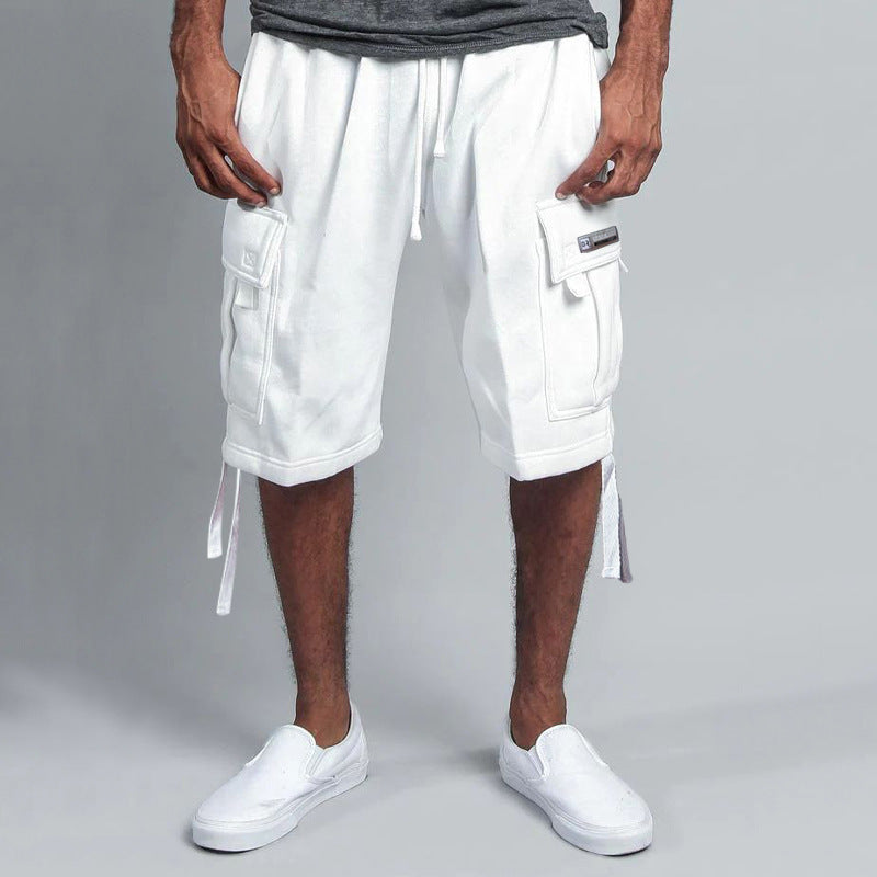 Herre cargo-shorts med praktiske lommer og elastisk talje Stilla