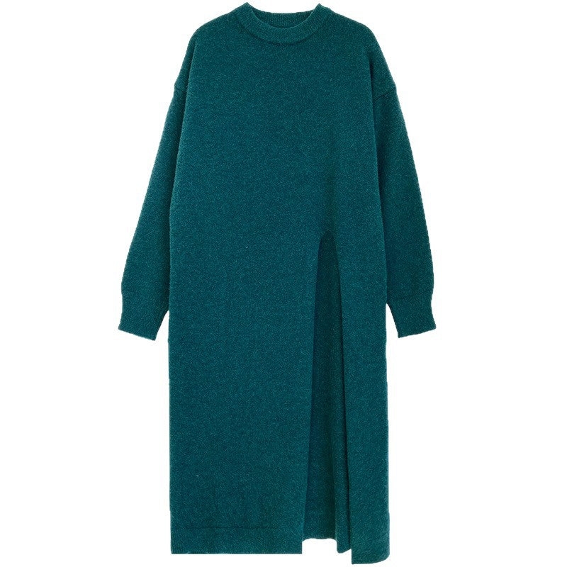Dame strikket pullover med lange ærmer og elegant rund hals Stilla