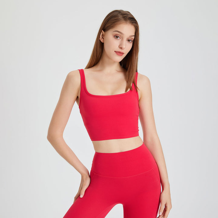 Stilla | One Piece Sports Bra Dobbelte Skulderstropper Samlet Yoga Undertøj