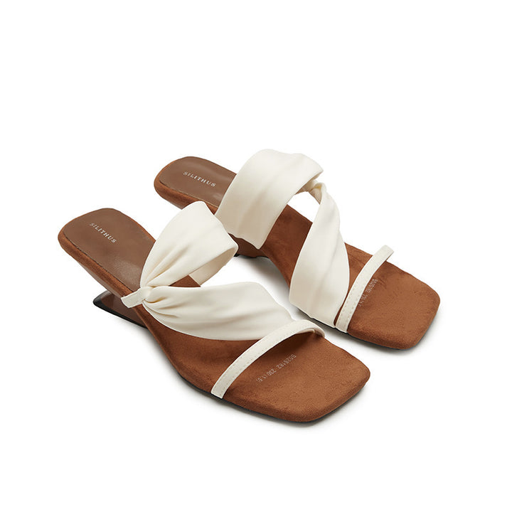 Damer Sleek Cross-Strap Slide Sandaler Stilla