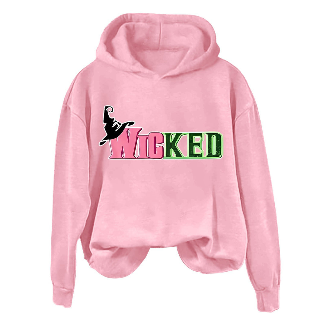 Dame hoodie med kreativ grafisk design Skovae