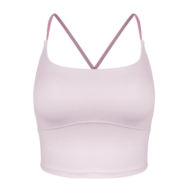 Dame sporty bustier med dobbelt stropdesign og innovative fugttransportteknologier Stilla