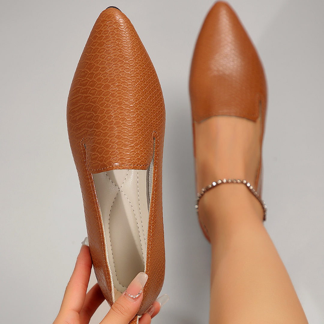 Dame Komfortable Ballerinaer med elegant split-design og åndbart overmateriale Stilla