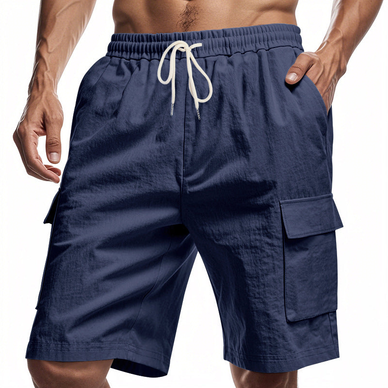 Herren nan teknisk cargo shorts med elastisk tunnelstræk, sikre klaplommer og hurtigttørrende funktionsmateriale Skovae