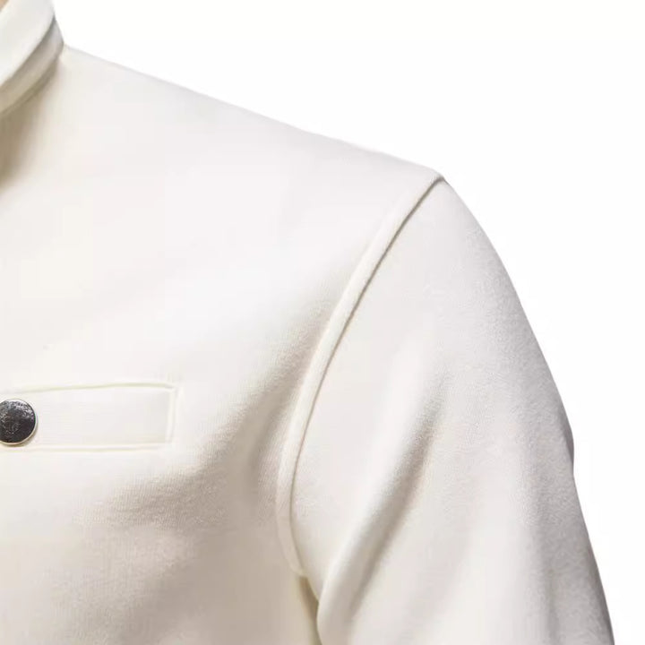 Herrer Fleece Pullover med hochwertig Halvlynlås og praktisk brystlomme Stilla