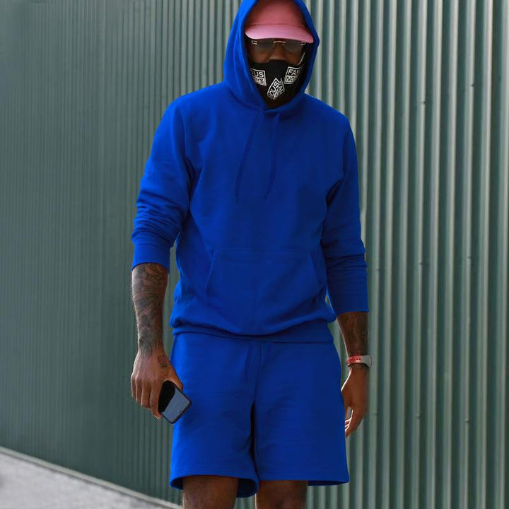 Herrer sporty hoodie og shorts sæt Stilla