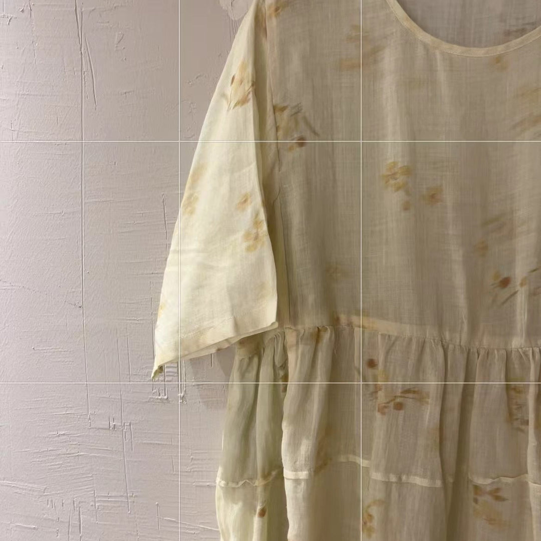 Femme Flydende Floralt Print Maxi Kjole Stilla