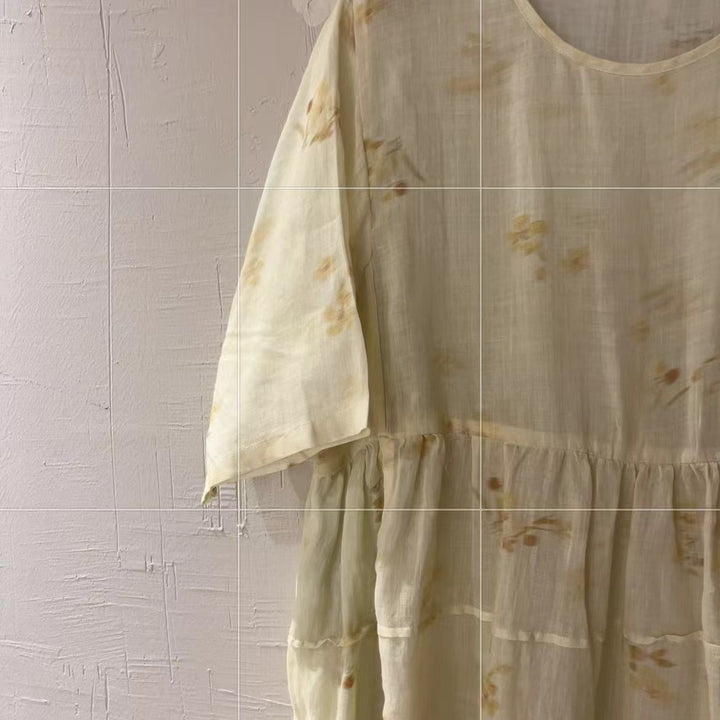 Femme Flydende Floralt Print Maxi Kjole Stilla