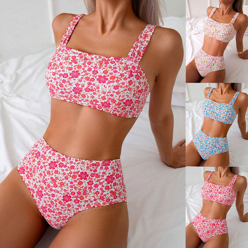 Dame Højt skåret bikini med blomsterprint Stilla