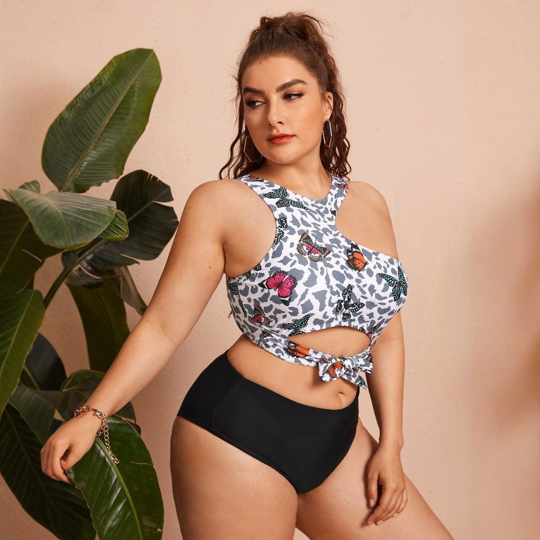 Damer Crop-Bikini-top med moderne bindedesign Skovae
