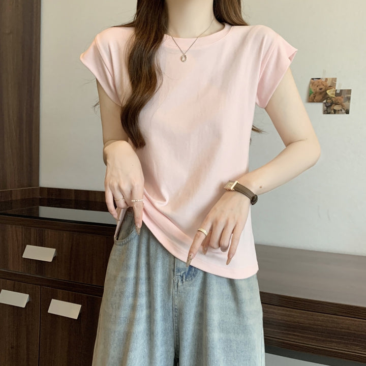 Femme Classic Rundhals bomulds T-shirt Stilla
