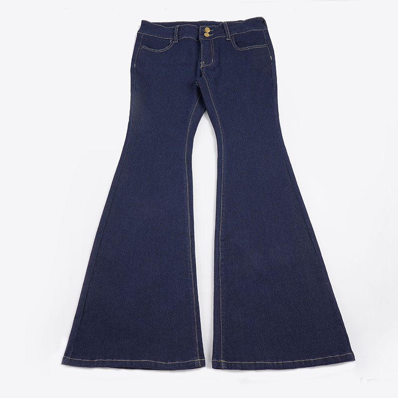 Dame Bootcut Jeans med høj talje og elegant sømføring Skovae